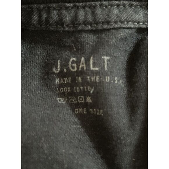 J Galt Shirt Womens One Size Flower Embroidered Crop Top Made USA Tee - Picture 3 of 3